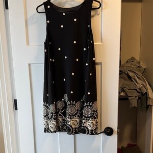 Black and White Sleeveless Dress